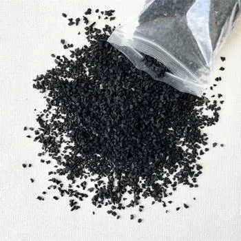 Large industrial bags filled with black SBR rubber granules, ready for shipment or storage.