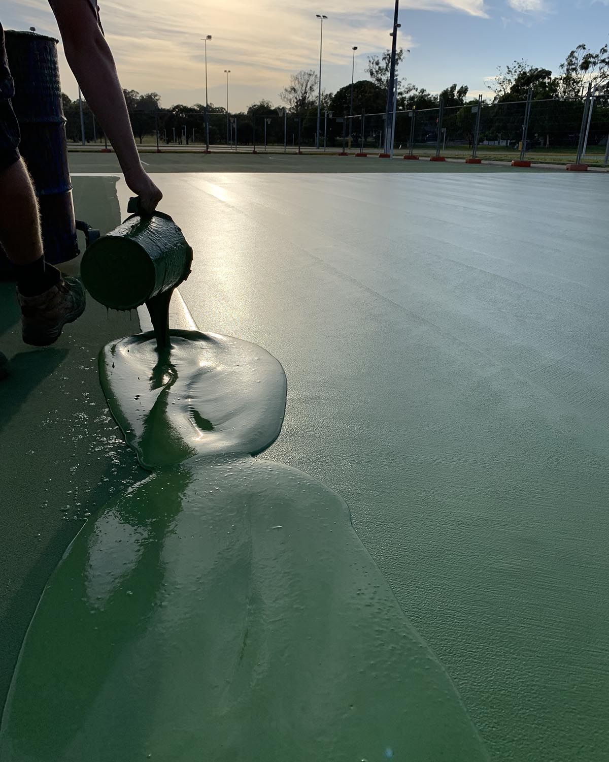 Professional Silicon PU Elastic Layer Pickleball Tennis Basketball Outdoor Courts Sports Surface Flooring