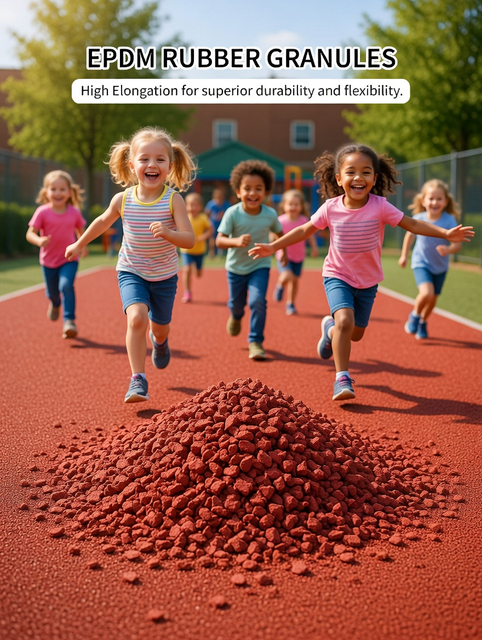 Rubber EPDM Granules for Sports Track, Playground & Kindergarten Flooring-Eco-Friendly, Heat-Resistant, Synthetic Rubber Coating