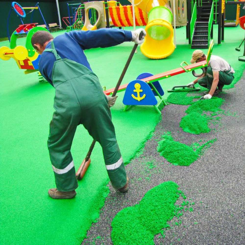 The entire construction process of EPDM granules 