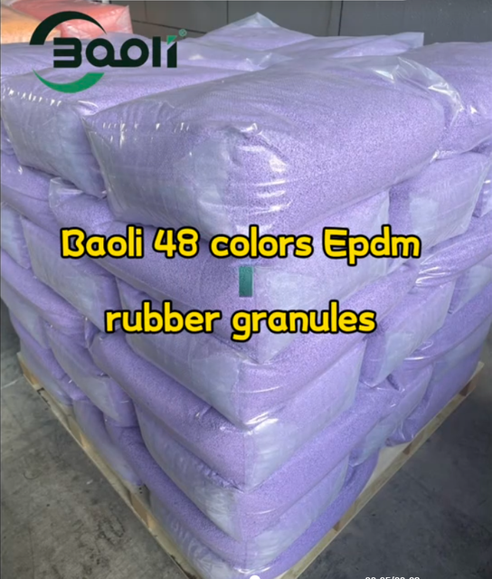 EPDM Rubber Granules with Binder Flooring Playground Plastic Runway Wet Pour Floor Installation