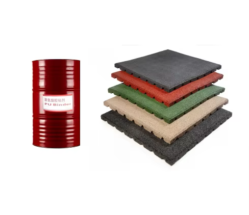 High Temperature Fast Curing Aromatic PU Glue with Synthetic Rubber Grain for Floor Tiles and Gym Rubber Mats