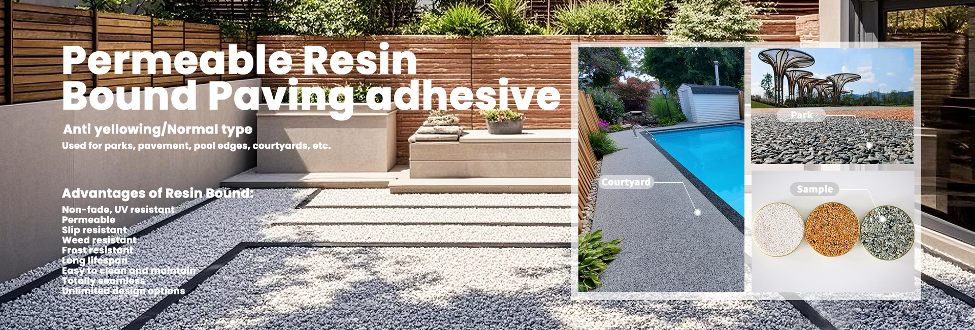 permeable resin bound paving adhesive